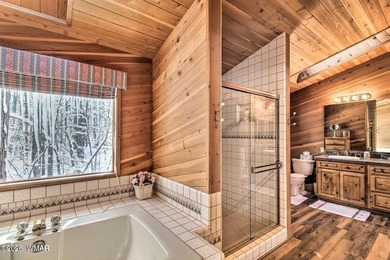 Unbelievable views of the 8th green from the gorgeous deck on White Mountain Country Club in Arizona - for sale on GolfHomes.com, golf home, golf lot