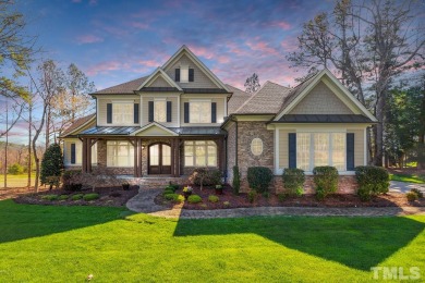The structural charisma of this craftsman home will greet you on Hasentree Club in North Carolina - for sale on GolfHomes.com, golf home, golf lot