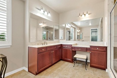 Beautifully positioned on a corner lot, this elegant Rialta home on Wildhorse Golf Club of Robson Ranch in Texas - for sale on GolfHomes.com, golf home, golf lot