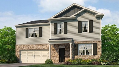 The 3,209 sq. ft. Halton plan is a two-story floorplan offered on Mirror Lake Golf Club in Georgia - for sale on GolfHomes.com, golf home, golf lot