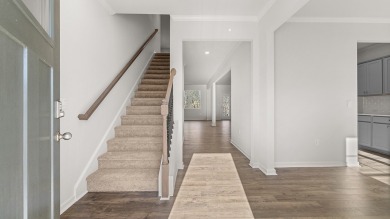 The 3,209 sq. ft. Halton plan is a two-story floorplan offered on Mirror Lake Golf Club in Georgia - for sale on GolfHomes.com, golf home, golf lot