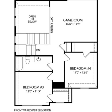 The Tate is an efficient four-bedroom home with a well-conceived on Georgetown Country Club in Texas - for sale on GolfHomes.com, golf home, golf lot
