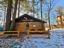 Cozy log cabin situated on pristine Long Lake. Open concept for sale in Madge Twp Wisconsin Washburn County County on GolfHomes.com